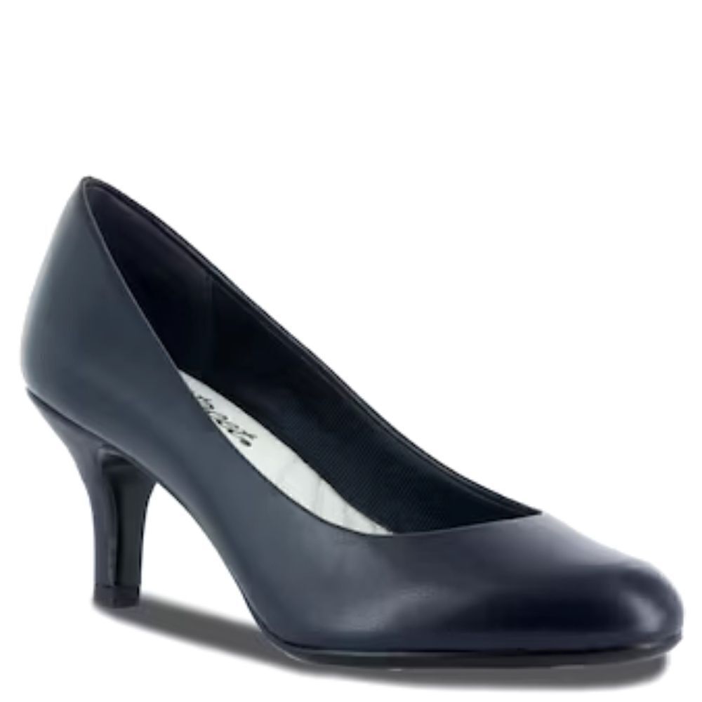 Easy Street PASSION - 7 WW - Classic‎ Pumps Women's Shoes Navy Faux Leather